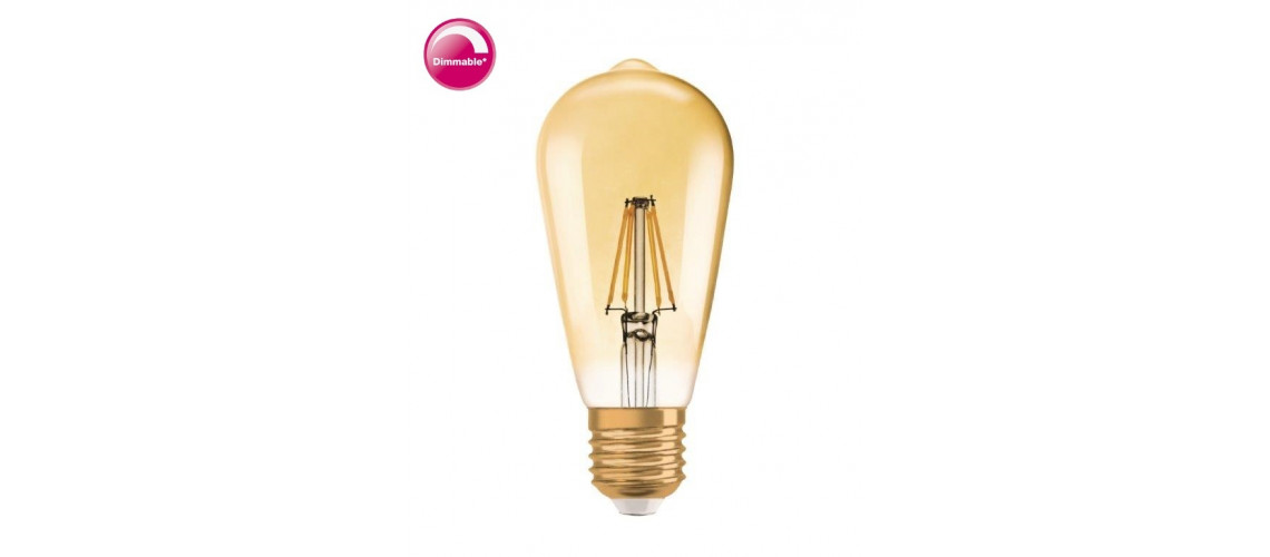 OSRAM LEDLAMP 7 WATT 1906 ST64 GD55 DIMBAAR E27 OP=OP