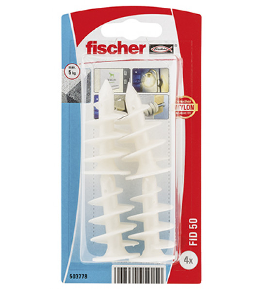 FISCHER ISOLATIEMATERIAALPLUG ZB FID 50 K NV (4 STUKS) FISCHER ISOLATIEMATERIAALPLUG ZB FID 50 K NV (4 STUKS)