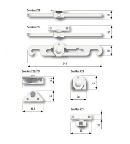 SECUMAX RAAMUITZETTER 720 - BUITENDRAAIENDE RAMEN - WIT