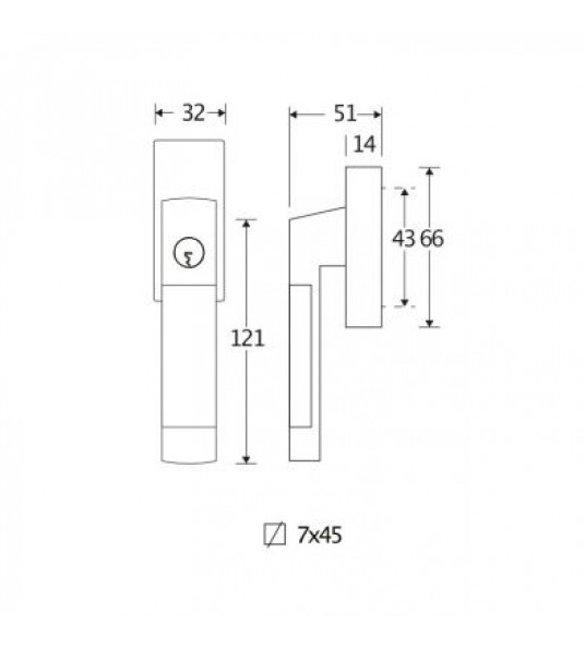 DK RAAMSLUITING AFSLUITBAAR DUAL MGN