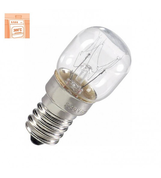 OVENLAMP 15W E14 230-240V T22 CL OV 1CT