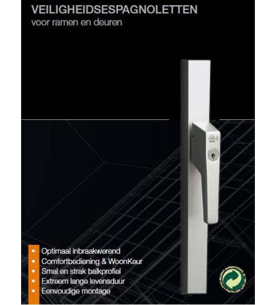 DEURESPAGNOLET SKG2 AFSLUITBAAR RS 2200MM MET UITWISSELBARE CILINDER