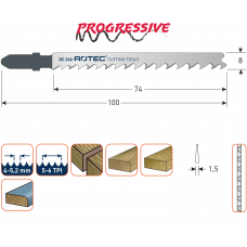 DECOUPEERZAAGBLAD DC240 PROGRESSIVE HOUT FIJN (5 STUKS)