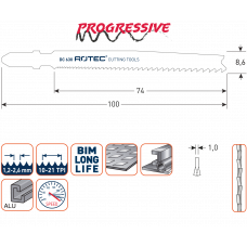 DECOUPEERZAAGBLAD DC630 PROGRESSIVE DIK STAAL (5 STUKS)