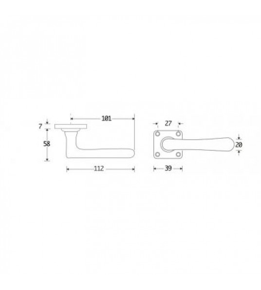 KRUKGARNITUUR LINEA/VIERKANTROZET MGC