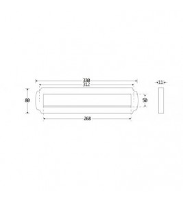 BRIEFPLAAT ART-NOUVEAU MGO