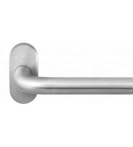 GPF1000.04 AKA DEURKRUK OP OVALE ROZET RVS, 70X32X10MM