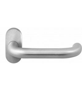 GPF1005.04 HOA DEURKRUK OP OVALE ROZET RVS, 70X32X10MM