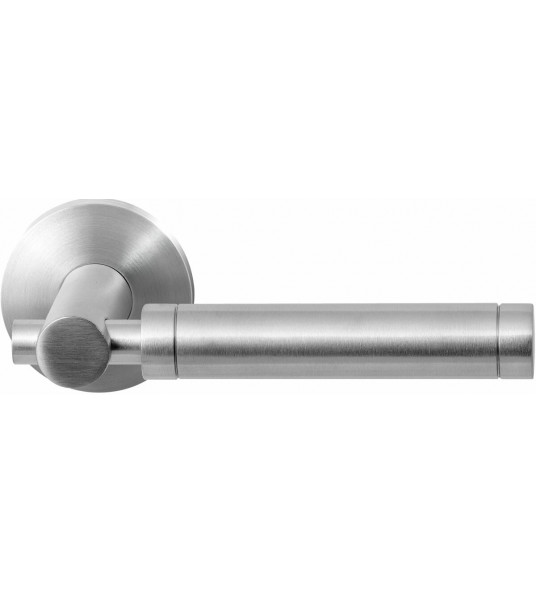 GPF2077.09-00 MOKO DEURKRUK OP RONDE ROZET RVS, 50X8MM GPF2077.09-00 MOKO DEURKRUK OP RONDE ROZET RVS, 50X8MM