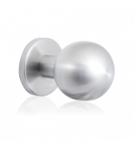 GPF9822.09 RVS MAT KOGEL VOORDEURKNOP 63MM OP ROZET 63MM