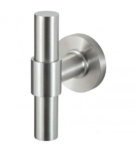 GPF3047.00 HIPI DEUX+ KRUISKNOP OP RONDE ROZET VAST INCL. KNOPVASTZETTER RVS, 50X8MM