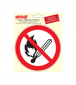PICTOGRAM STICKER 150MM ROND "VUUR & OPEN VLAM VERBODEN" PICTOGRAM STICKER 150MM ROND "VUUR & OPEN VLAM VERBODEN"