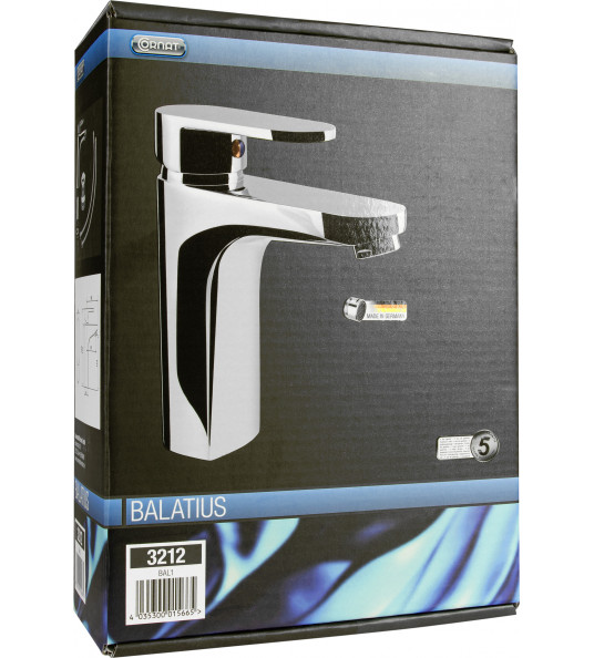 CORNAT BALATIUS 1 GREEPS-MENGKRAAN WASTAFEL CHROOM INCL CLICK PLUG