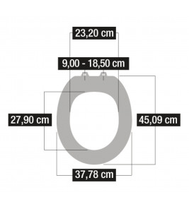 WCBRIL TOILETBRIL DUROPLAST TAROX PLUS AB SC (H.O.H. 9 - 18.5 CM)