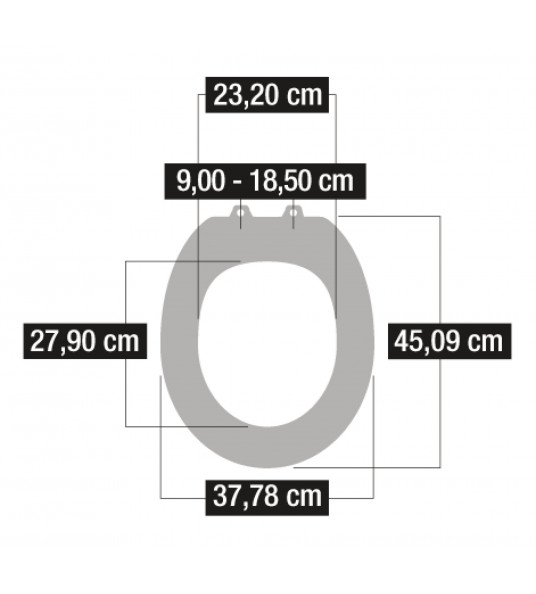 WCBRIL TOILETBRIL DUROPLAST TAROX PLUS AB SC (H.O.H. 9 - 18.5 CM)