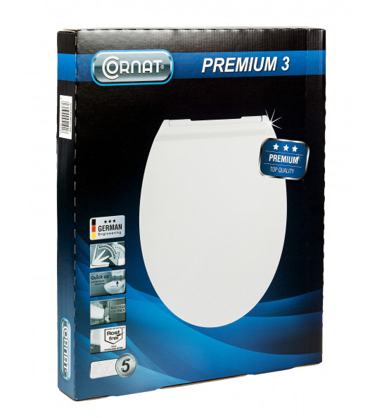 PREMIUM 3 WC-BRIL TOILETBRIL SC AFNEEMBAAR WI (H.O.H. 6.5 - 16.5 CM)