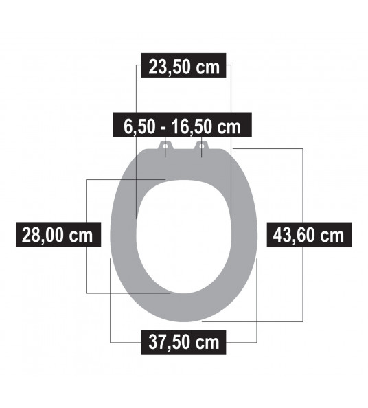 PREMIUM 3 WC-BRIL TOILETBRIL SC AFNEEMBAAR WI (H.O.H. 6.5 - 16.5 CM)