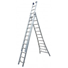 REFORM LADDER 3X12 UITGEBOGEN GEANODISEERD + TOPROLLEN