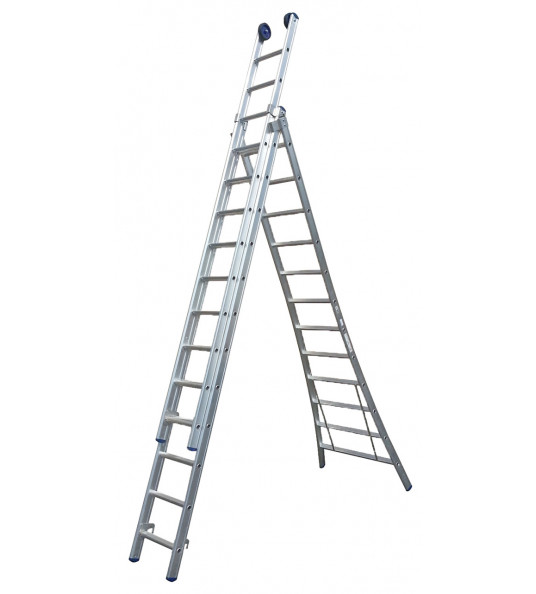 REFORM LADDER 3X12 UITGEBOGEN GEANODISEERD + TOPROLLEN
