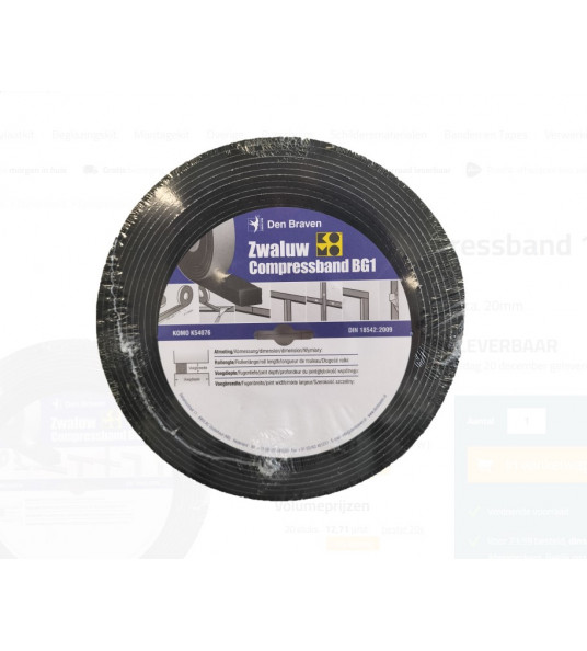 ZWALUW COMPRESSBAND 15/3-7 15X20 MM (ROL 8 MTR)