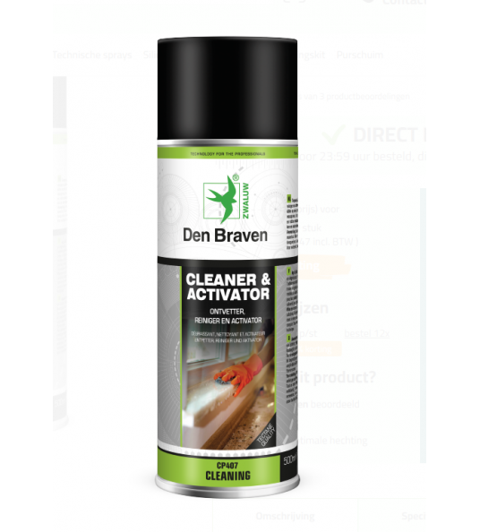 ZWALUW CP407 CLEANER & ACTIVATOR (REINIGER) 500ML SPUITBUS