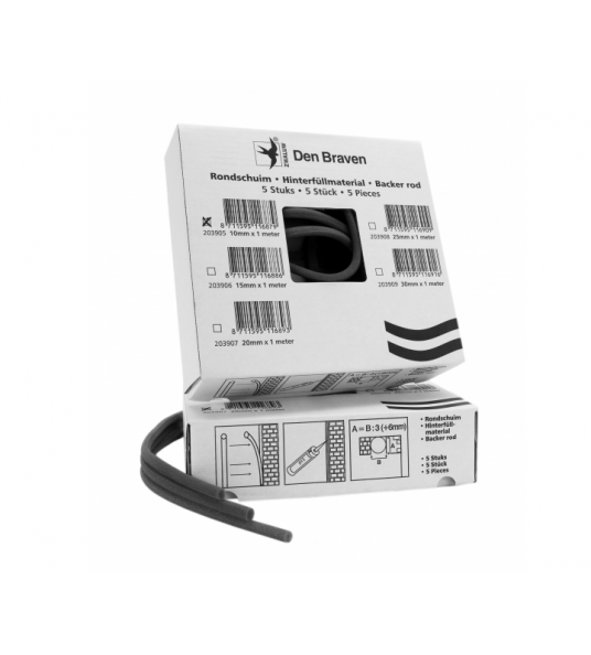DEN BRAVEN RONDSCHUIM (KITRUG) 15MM (DOOS 5X 1MTR)