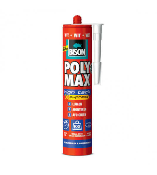 BISON POLYMAX HIGH TACK EXPRESS WIT 440GR