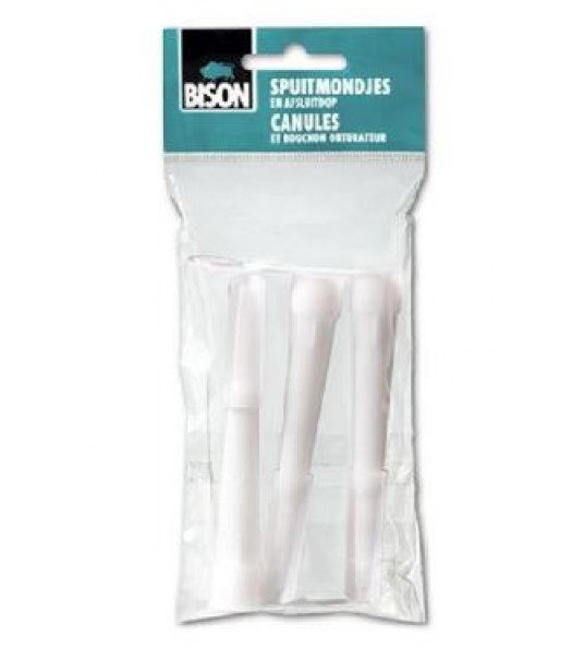 BISON SPUITMONDJES MET AFSLUITDOPJE (3 STUKS)