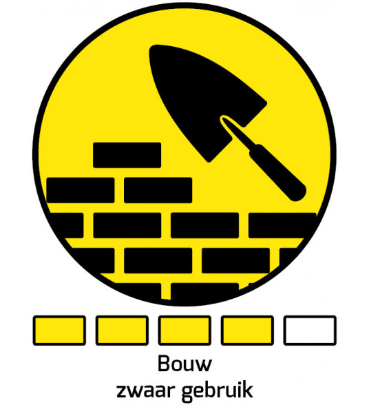 BOUW KRUIWAGEN HDPE 85 L OVALE BUIS SOFTWIEL