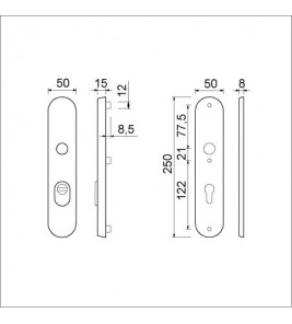 VEILIGHEIDSSCHILD BINNEN 250/50/1/8 BLIND F1