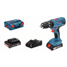 BOSCH GSB 18V-21 ACCUSCHROEFKLOPBOORMACH INCL AKKU'S 2.0 AH EN OPLADER