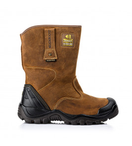 BSH010BR WERKLAARS S3 DARK BROWN CRAZY HORSE ANTISLIP WATERDICHT MT 47