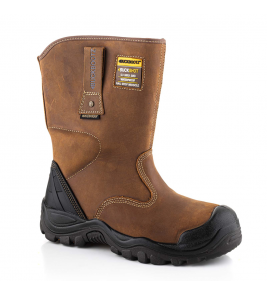 BUCKBOOTZ BUCKSHOT BSH010BR WERKLAARS S3 DARK BROWN ANTISLIP WATERDICHT MT 42