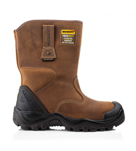 BUCKBOOTZ BUCKSHOT BSH010BR WERKLAARS S3 DARK BROWN ANTISLIP WATERDICHT MT 46