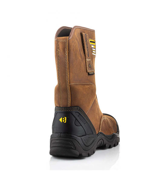 BUCKBOOTZ BUCKSHOT BSH010BR WERKLAARS S3 DARK BROWN ANTISLIP WATERDICHT MT 45