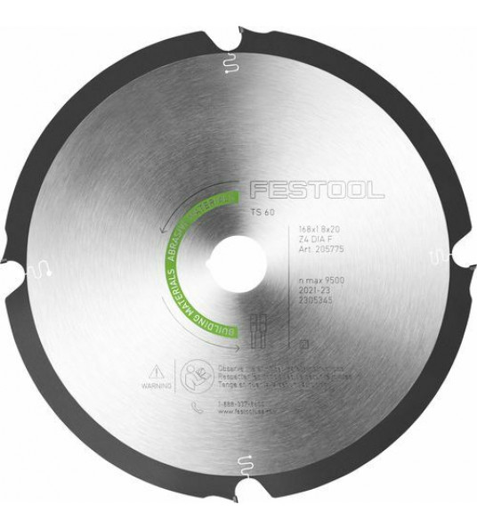 CIRKELZAAGBLAD DIAMANT (ABRASIEF/CEMENTGEBONDEN) 168X1,8X20 F 4TANDS CIRKELZAAGBLAD DIAMANT (ABRASIEF/CEMENTGEBONDEN) 168X1,8X20 F 4TANDS