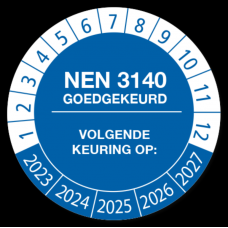NEN3140 CERTIFICAAT KEURING APPARATEN (INCL ARBEID)