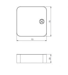 HOGEDRUKPLAAT ABS 70X70 X 20MM DIK