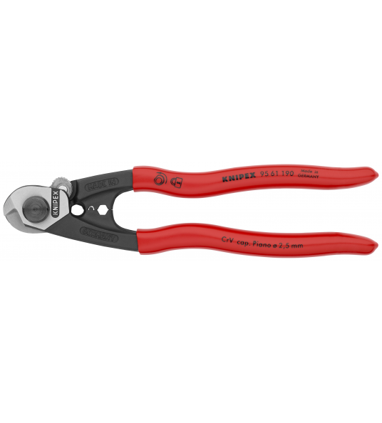 KNIPEX 95 61 190 STAALDRAADSCHAAR GEPOL/KUNSTSTOF 190 MM