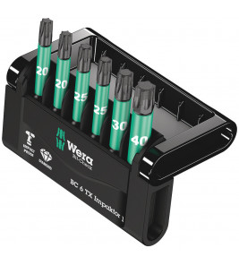 WERA TORX BITSET BIT-CHECK 6 TX IMPAKTOR 1, 6-DELIG