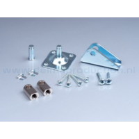 BEVESTIGINGSSET DEURDEMPER HORIZ., DAGMAAT > 40MM. (STANDAARD SET)