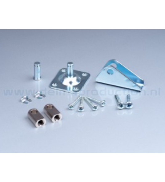 BEVESTIGINGSSET DEURDEMPER HORIZ., DAGMAAT > 40MM. (STANDAARD SET)