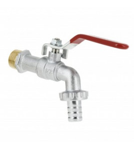 BONFIX KOGELTAPKRAAN MET RODE HENDEL 3/4