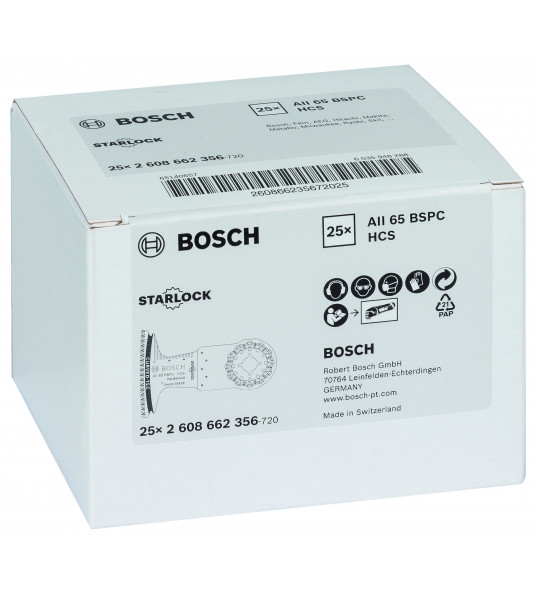 BOSCH STARLOCK AII 65 BSPC HCS, HARDWOOD, CURVED-TEC 65 X 40