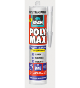 BISON POLYMAX HIGH TACK EXPRESS TRANSPARANT 300G BISON POLYMAX HIGH TACK EXPRESS TRANSPARANT 300G