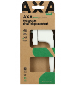 AXA VH DRAAI-KIEP RAAMKRUK WIT MODEL-L CILINDERSLOT/SKG** 7X32