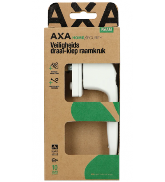 AXA VH DRAAI-KIEP RAAMKRUK WIT MODEL-L CILINDERSLOT/SKG** 7X32