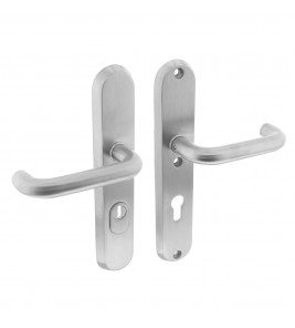 INTERSTEEL VEILIGHEIDSBESLAG OVAAL 250X50MM KRUK/KRUK GEVEERD PC 72MM KERNTREKBEVEILIGD RVS