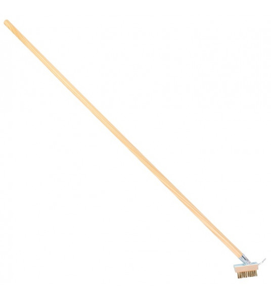 ONKRUIDBORSTEL MET HOUDER EN STEEL