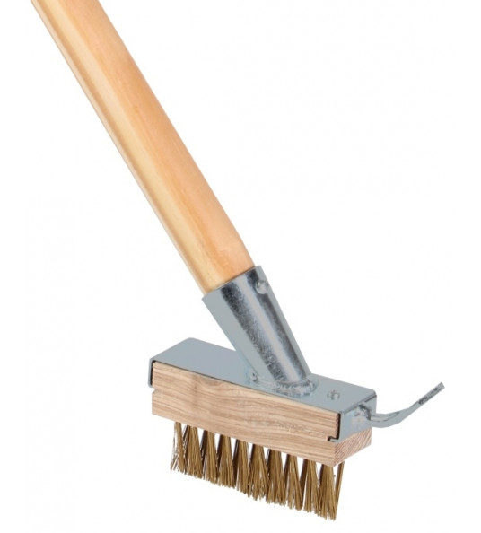 ONKRUIDBORSTEL MET HOUDER EN STEEL